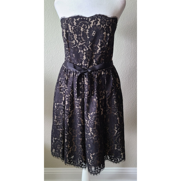 Whimsigoth Lace Strapless Dress 12 Retro Festival Y2K Floral Robert Rodriguez - Picture 1 of 12